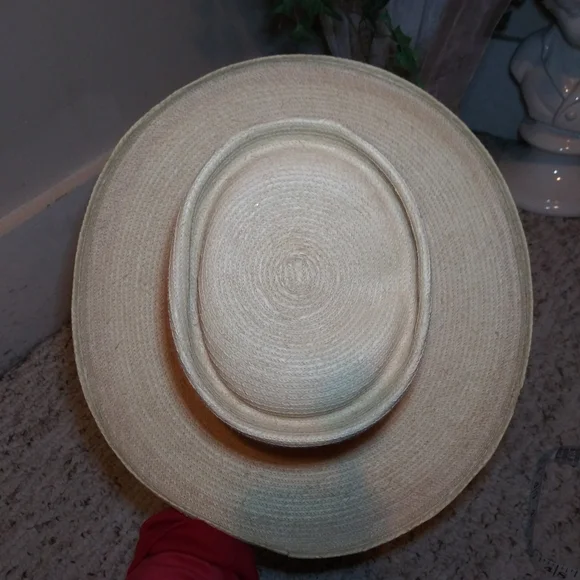 Vintage Handcrafted Panama Palm Leaf Hat Made By Maya Quiche Indians - Picture 5 of 8